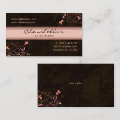 Wellness-Center - Salon-Blumen-elegante Visitenkarte (Vorne/Hinten)