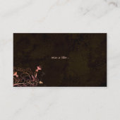 Wellness-Center - Salon-Blumen-elegante Visitenkarte (Rückseite)