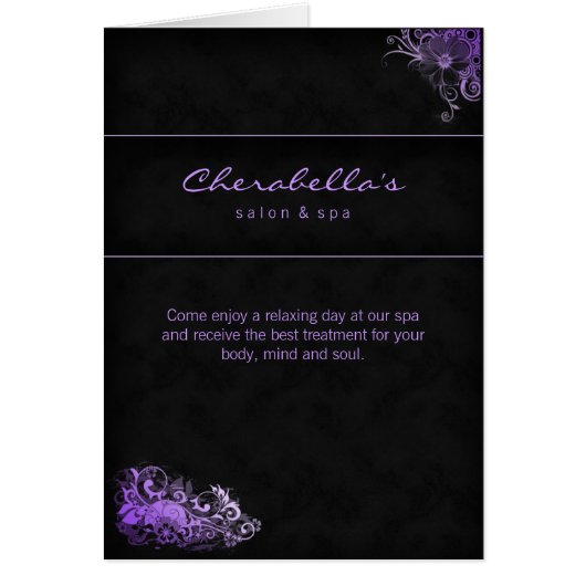 Wellness-Center-Salon-Broschüren-Gruß-Karten-Mit (Vorne)