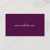 Wellness-Center Salon Business Card Visitenkarte (Rückseite)