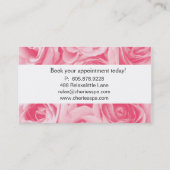 Wellness-Center - Salon-errötende rosa Visitenkarte (Rückseite)