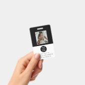 Wellness-Center Salon Foto Logo Eigener Mitarbeite Ausweis (Handheld)