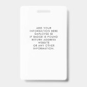 Wellness-Center Salon Foto Logo Eigener Mitarbeite Ausweis (Rückseite)