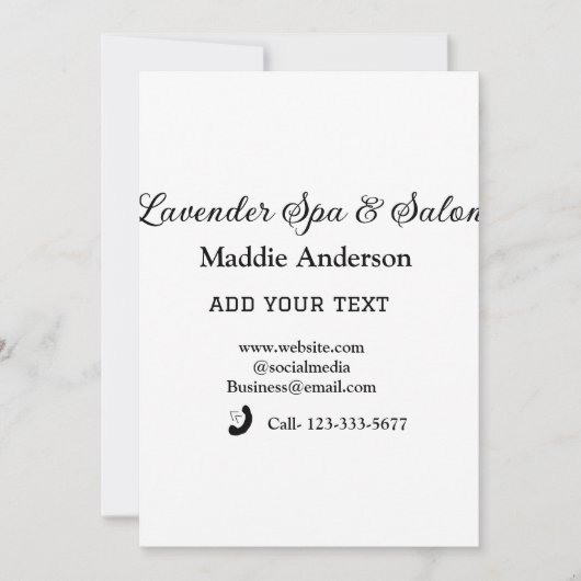 Wellness-Center-Salon Gäste Informationen Strand Einladung (Vorderseite)