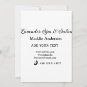 Wellness-Center-Salon Gäste Informationen Strand Einladung (Rückseite)