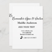 Wellness-Center-Salon Gäste Informationen Strand Einladung (Vorne/Hinten)