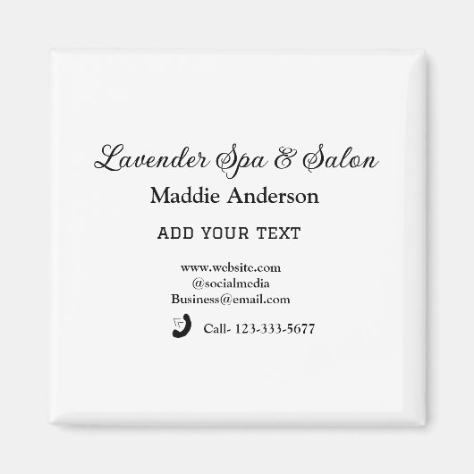 Wellness-Center-Salon Gäste Informationen Strand Magnet (Vorne)