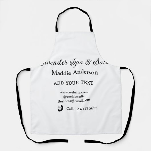 Wellness-Center-Salon Gäste Informationen Strand Schürze (Vorderseite)