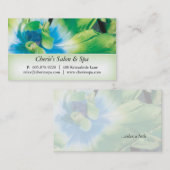 Wellness-Center - Salon Green Blume 1 Visitenkarte (Vorne/Hinten)