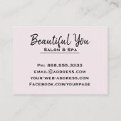 *~* Wellness-Center-Salon-Haar peitscht Visitenkarte (Rückseite)