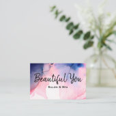 *~* Wellness-Center Salon Lashes Visitenkarte (Stehend Vorderseite)