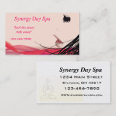 Wellness-Center Salon Makeup Haar Stylist Visitenkarte (Vorne/Hinten)