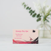 Wellness-Center Salon Makeup Haar Stylist Visitenkarte (Stehend Vorderseite)