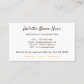 Wellness-Center-Salon-Meditationszubehör für Injek Visitenkarte (Rückseite)