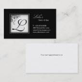 Wellness-Center - Salon-Monogramm Terminkarte (Vorne/Hinten)