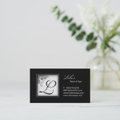 Wellness-Center - Salon-Monogramm Terminkarte (Stehend Vorderseite)