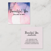 *~* Wellness-Center-Salon peitscht Quadratische Visitenkarte (Vorne/Hinten)