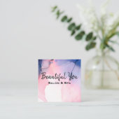 *~* Wellness-Center-Salon peitscht Quadratische Visitenkarte (Stehend Vorderseite)