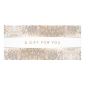 Wellness-Center Salon Strippte IMITATE Silver Sequ Werbekarte (Vorne)