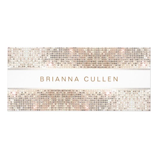 Wellness-Center Salon Strippte IMITATE Silver Sequ Werbekarte (Vorne)