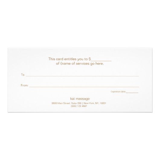 Wellness-Center Salon Strippte IMITATE Silver Sequ Werbekarte (Hinten)