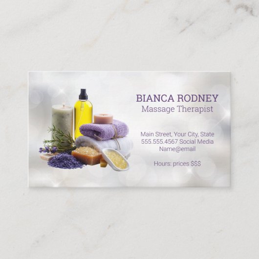 Wellness-Center Scent | Bath Salts | Öl Visitenkarte (Vorderseite)