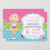 Wellness-Center Sleepover Slumber Geburtstagsparty Einladung (Vorne/Hinten)