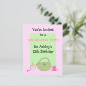 Wellness-Center Slumber Party für Mädchen Einladung (Stehend Vorderseite)