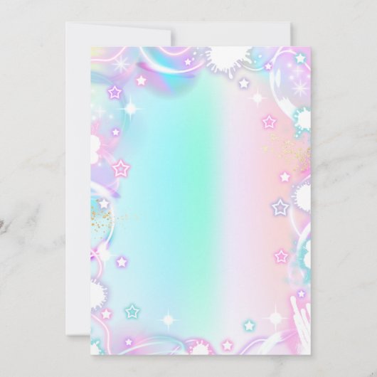 Wellness-Center Slumber Party Pastell Wellness-Cen Einladung (Rückseite)