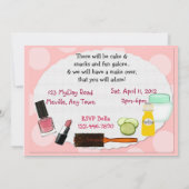 Wellness-Center-tacular Party scherzt Einladung (Rückseite)