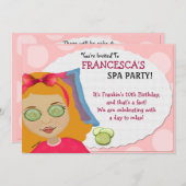 Wellness-Center-tacular Party scherzt Einladung (Vorne/Hinten)