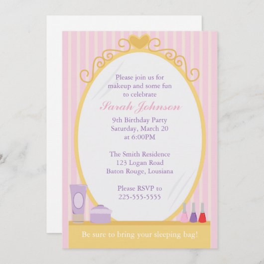 Wellness-Center-Tag Einladung (Vorne/Hinten)