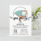 Wellness-Center Tag Vintag Geburtstag Einladung (Stehend Vorderseite)