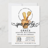 Wellness-Center Tag Vintag Geburtstag Einladung (Vorderseite)