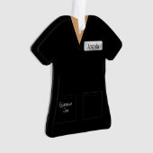 Wellness-Center Technician Black Scrubs Profession Ornament (Vorderseite)