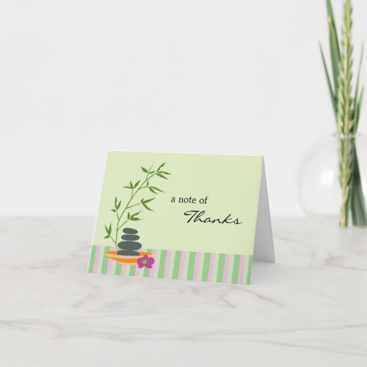 Wellness-Center Thema Danke Karte (Vorderseite)