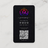 Wellness-Center Therapeut Lotus Health Beauty Salo Visitenkarte (Rückseite)