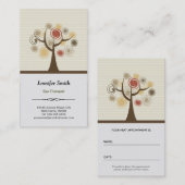 Wellness-Center Therapist Ernennung - Elegant natü Terminkarte (Vorne/Hinten)