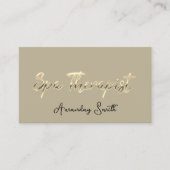 WELLNESS-CENTER Therapist Script Gold QR Code Logo Visitenkarte (Vorderseite)