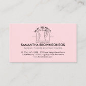 Wellness-Center "Touching Shoulder Looking" für Fr Visitenkarte (Rückseite)