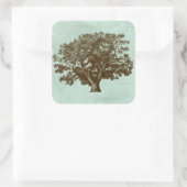 Wellness-Center Tree IV Quadratischer Aufkleber (Tasche)