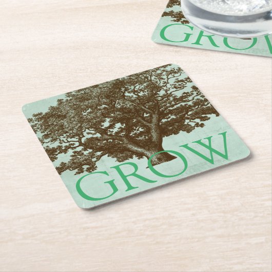 Wellness-Center Tree IV Rechteckiger Pappuntersetzer (angewinkelt)