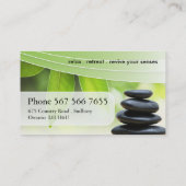 WELLNESS-CENTER U. MASSAGE-GESCHÄFTS-KARTE VISITENKARTE (Rückseite)