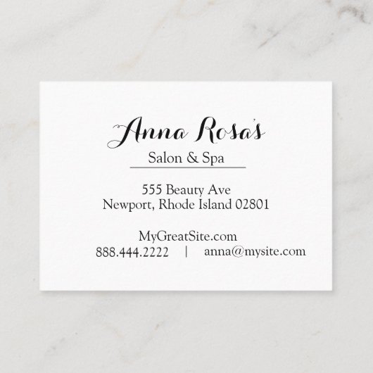 *~* Wellness-Center u. Salon abstrakter Fuschia Visitenkarte (Rückseite)