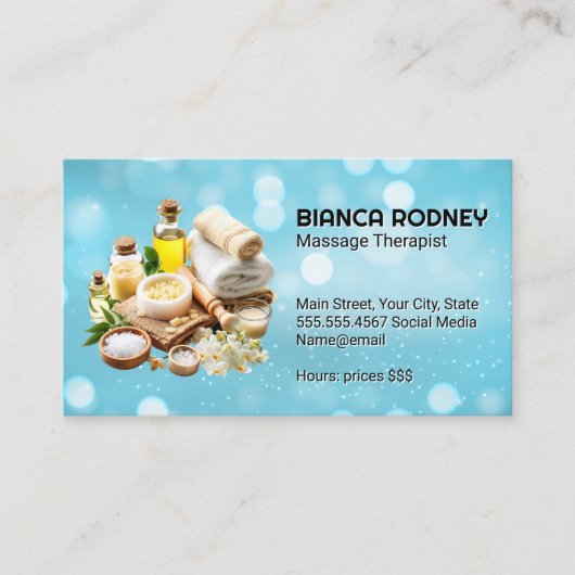 Wellness-Center- und Badesalze | Boke Visitenkarte (Vorderseite)