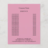 Wellness-Center und Beauty Business personalisiert Flyer (Hinten)