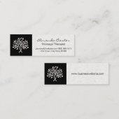 Wellness-Center und Körperpflege | Japanisch Textu Mini Visitenkarte (Vorne/Hinten)