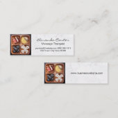 Wellness-Center und Körperpflege | Marmorweiß Mini Visitenkarte (Vorne/Hinten)