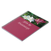 WELLNESS-CENTER und Massage Notizblock (Linke Seite)