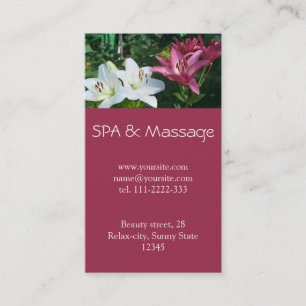 WELLNESS-CENTER und Massage Visitenkarte